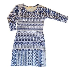 Vineyard Vines Blue and White Patterned Dress